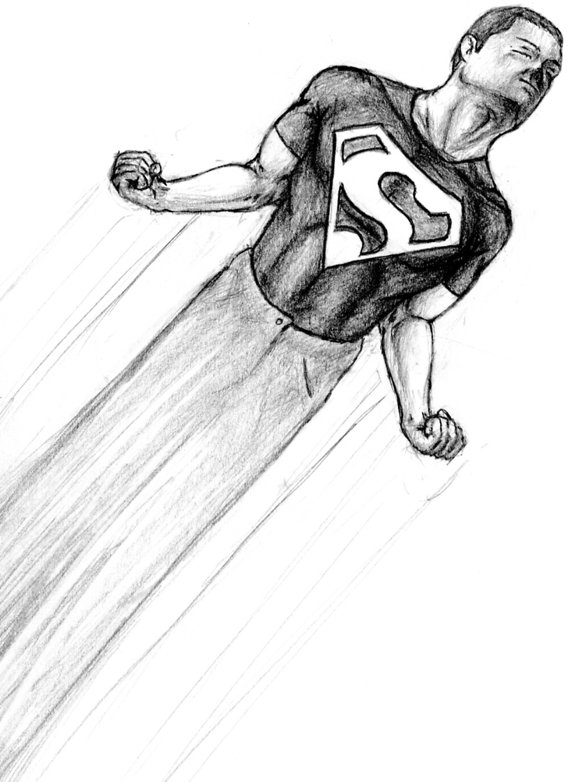 SuperBoy in flight by ssjherby2