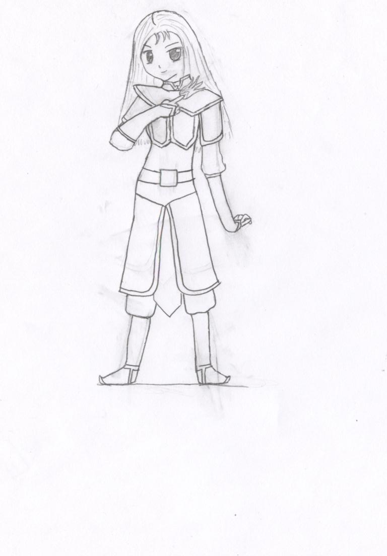 Me as a firebender (uncolored) by standish50