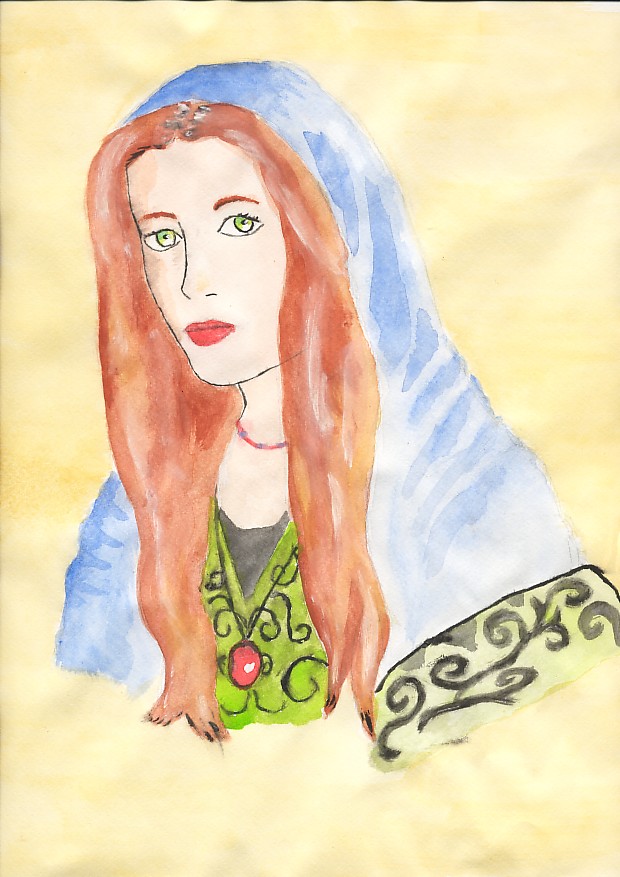 a girl in watercolour by stippie