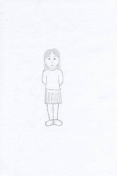 a girl standing 2 by stippie