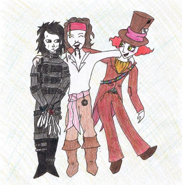 Trio of Depp by stormthief19