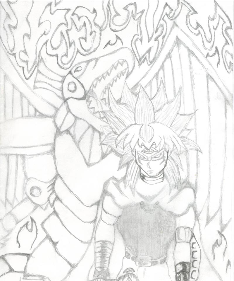 Marik and The Winged Dragon Of Ra by straight_edge209