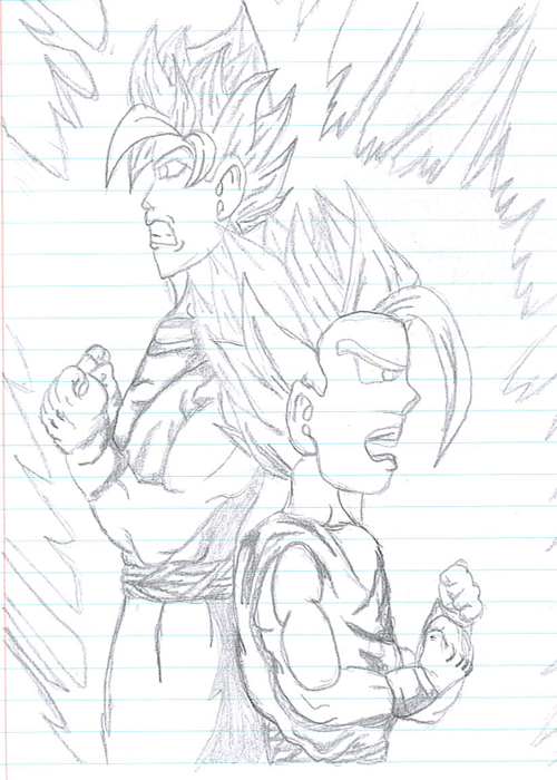 Goku and Gohan by straight_edge209