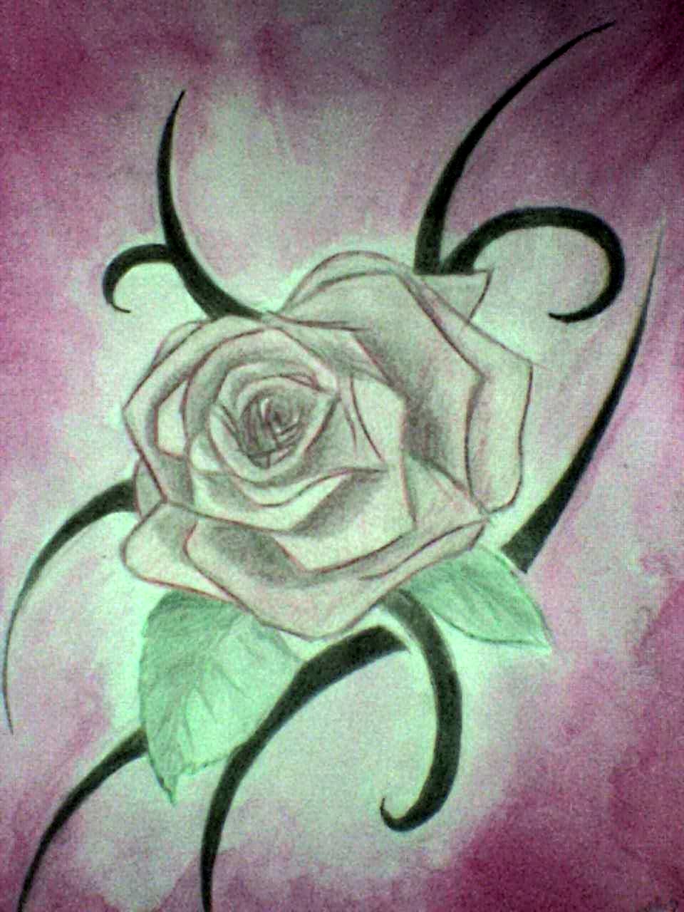 rose tribal by stringysmurf