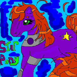 starfire as a pony......PLEASE LOOK!!!!!! PLEASE L by sugar-rush-sweetie
