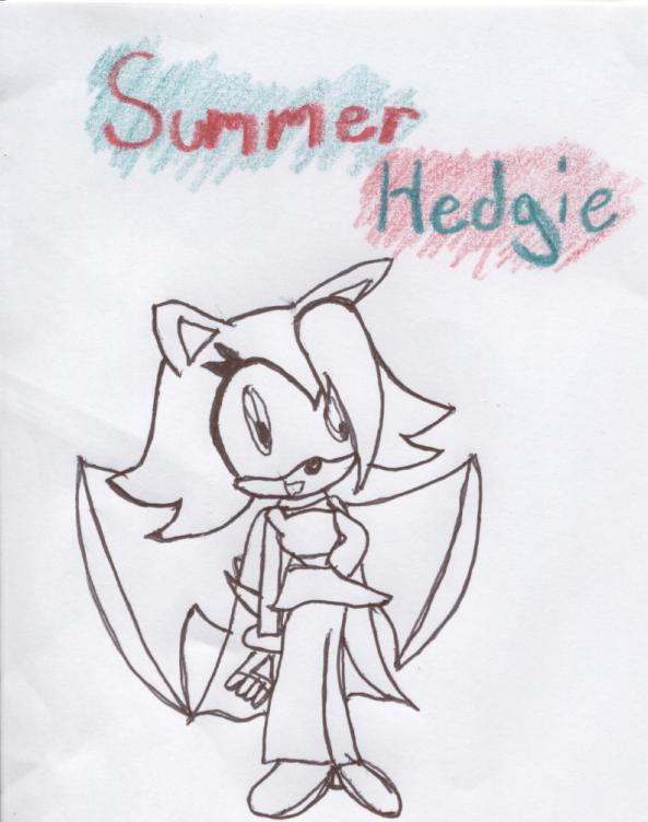 Summer the hedgehog(uncolored) by summer_hedgie