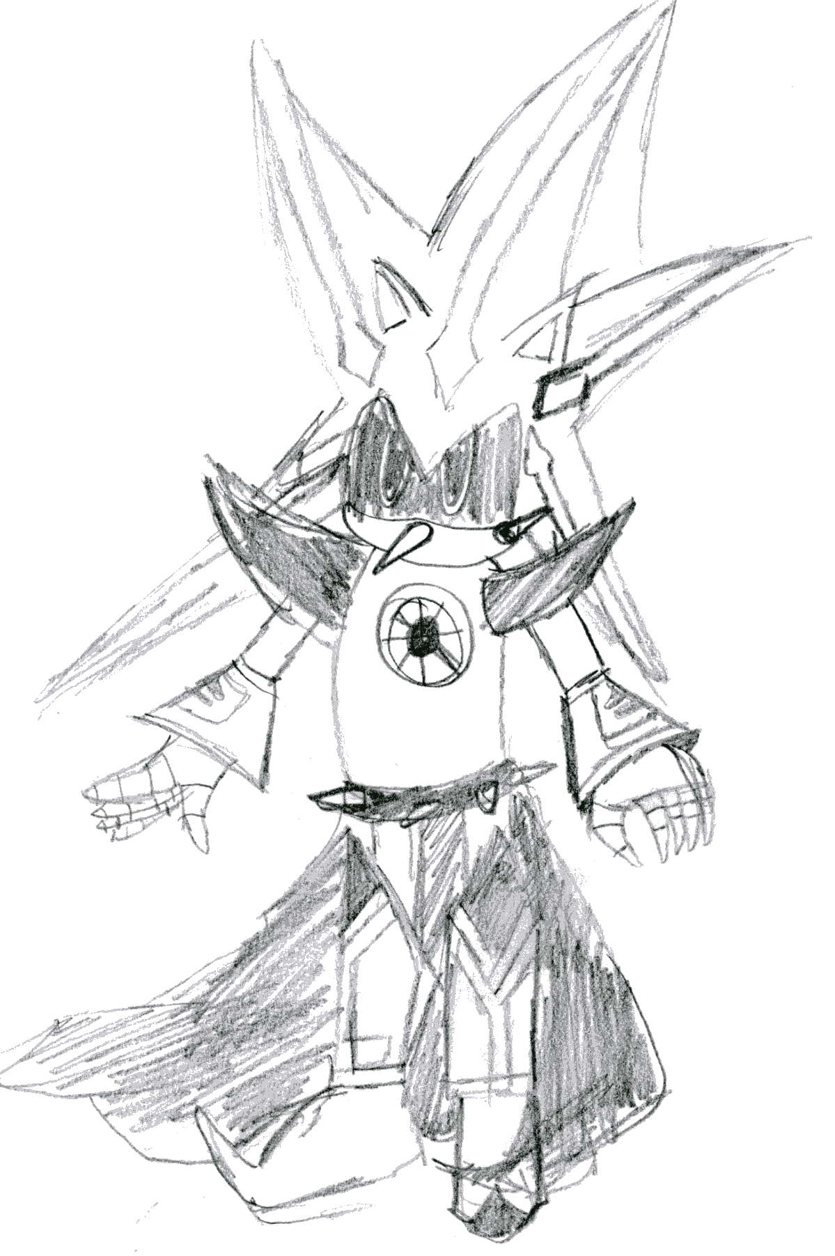 Drawing Neo Metal Sonic 