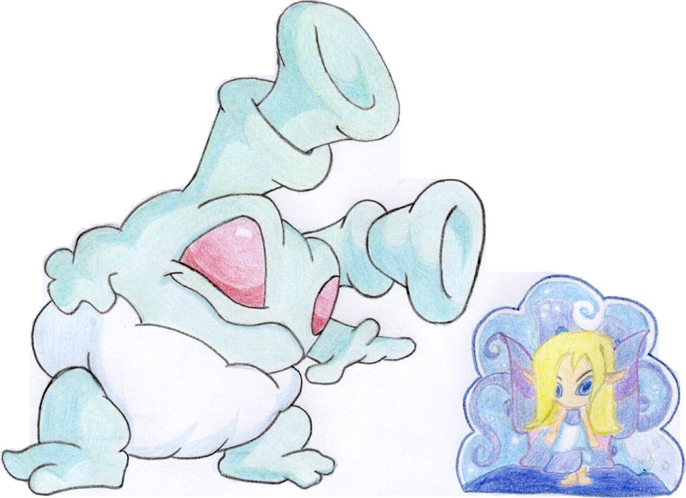 Baby Grundo and Air faerie snowglobe by superfly_sister0