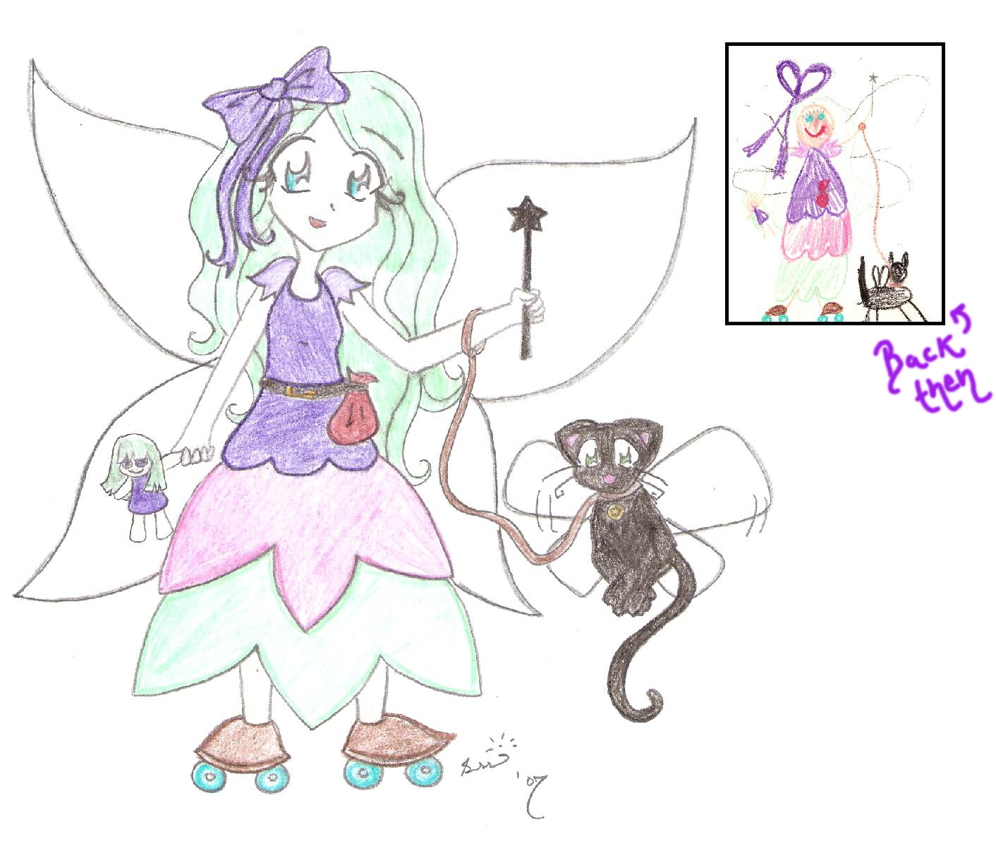 OtC: Fairy Girl and Kitty by supergirlcomix