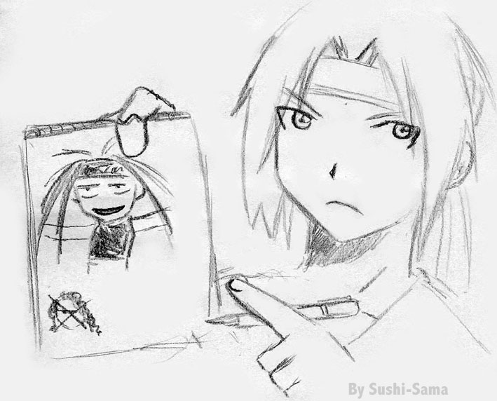 Edward Elric  the great artist lol by sushi-sama