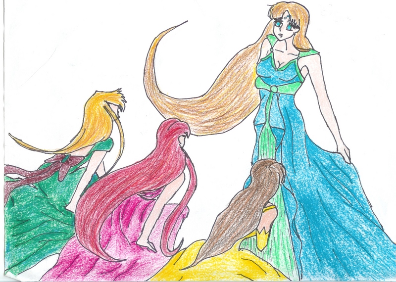 Solar Princesses Colored by sweetXcatastrophe