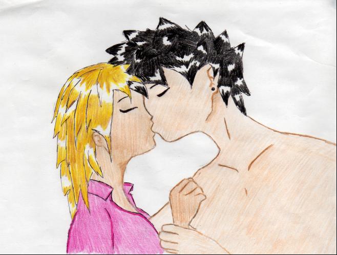 1st kiss pic by sword_dragon