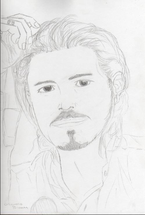 Orlando Bloom *line work* by sword_dragon