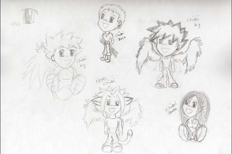 Chibiness sketches by sword_dragon