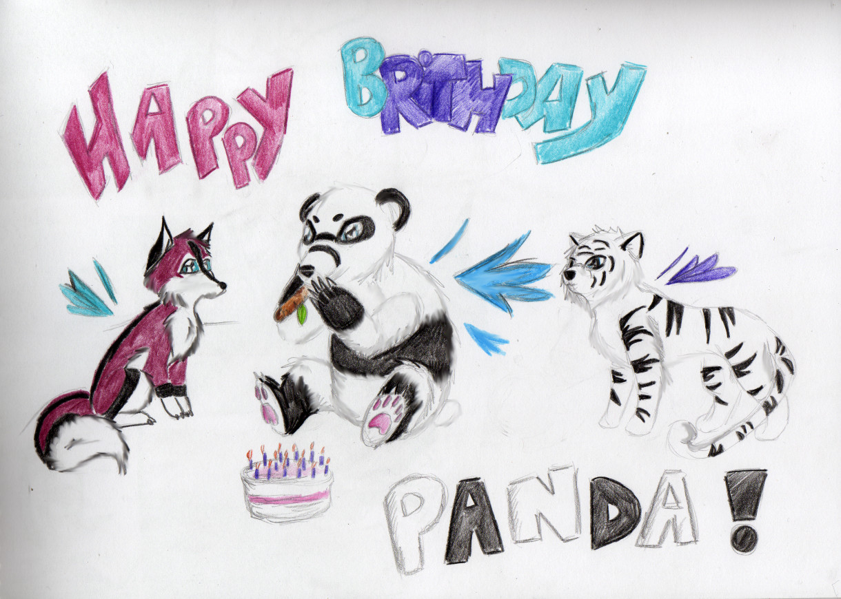 Happy (Belated T____T) Bday Panda-Kun by sword_dragon