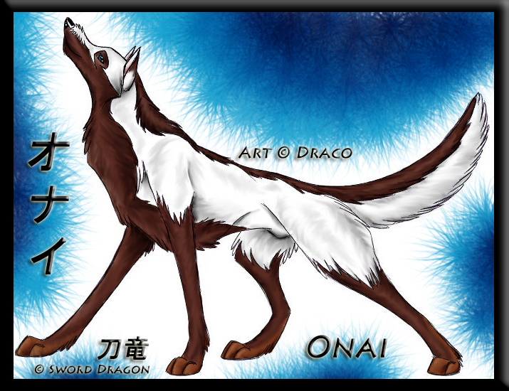 Onai sketch by Draco coloured by Me by sword_dragon