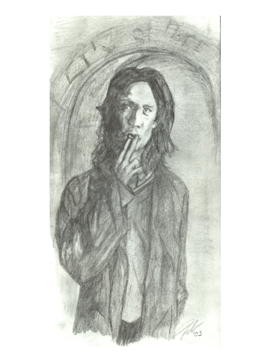 Young Snape smoking a cigarette by sympathex