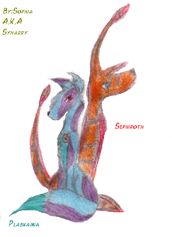 Plaskamia & Sephiroth by synarry