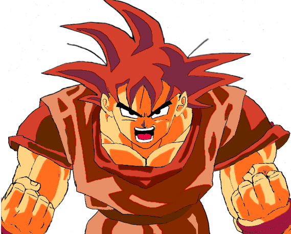 Goku Kaioken (Fist of the Worlds) by synax444