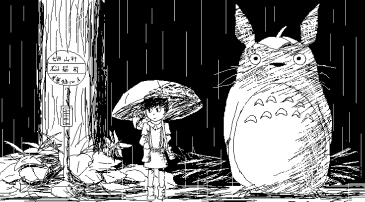Totoro at the bustop by TKGBIdeon