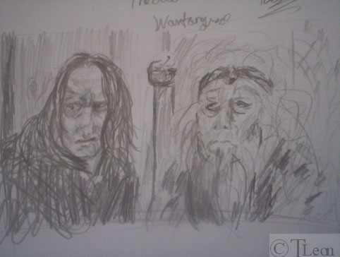 Theoden and Wormtongue - Sketch by TLeon