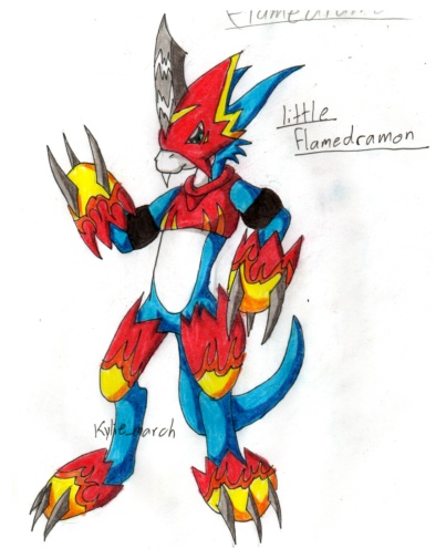 Flamedramon by Tabery