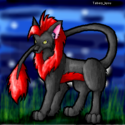 Maned Wolf in the Midnight Breeze by Tabery_kyou