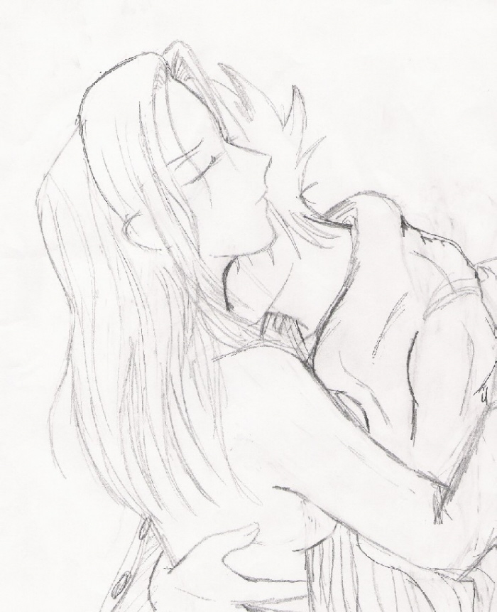 Sasuke and Sakura embracing by Taijiya