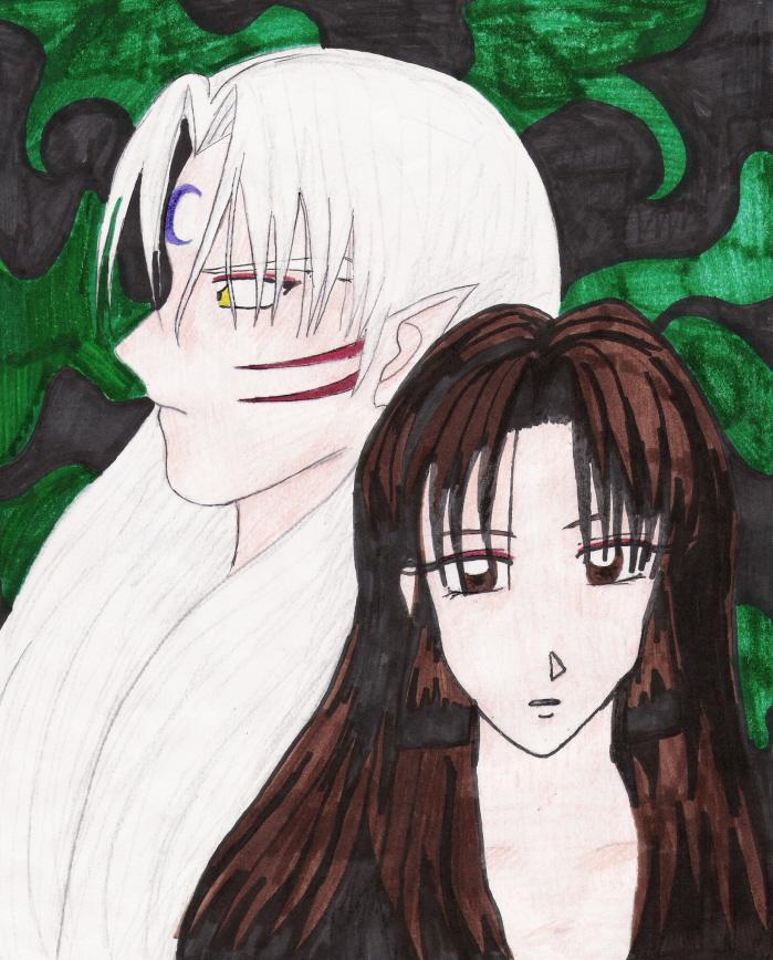 Sesshomaru and Sango Colored by Taijiya