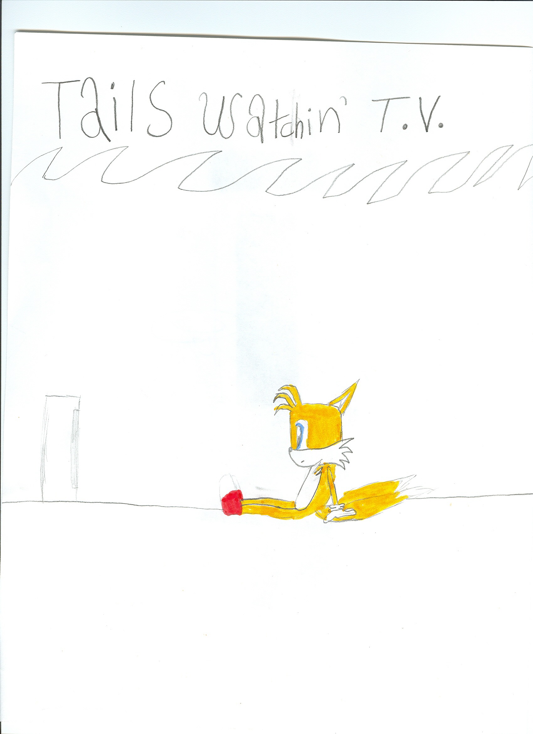 tails watchin t.v. by Tails2085