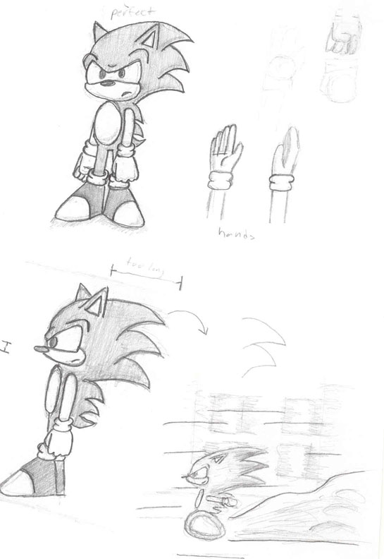 Sonic sketches by TailsFan