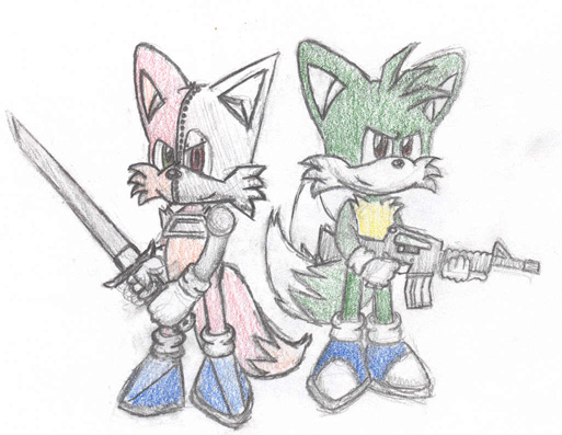 Metal Fox and Sage by TailsFan