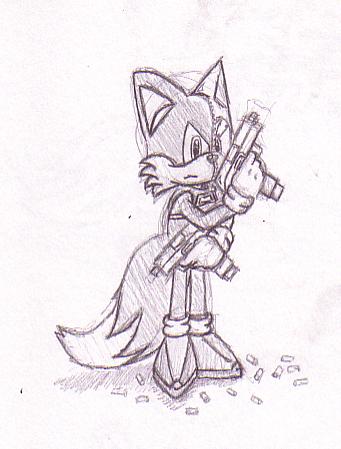 Metal Fox's cool pose by TailsFan