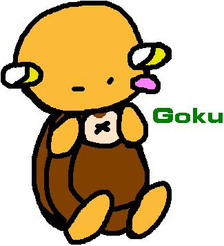 my latest obsession o.o; Goku! as a turtle!! XD by Taina_Kumori