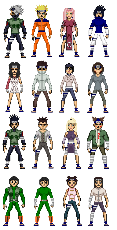 Naruto Team Groups by TainedOneNinja