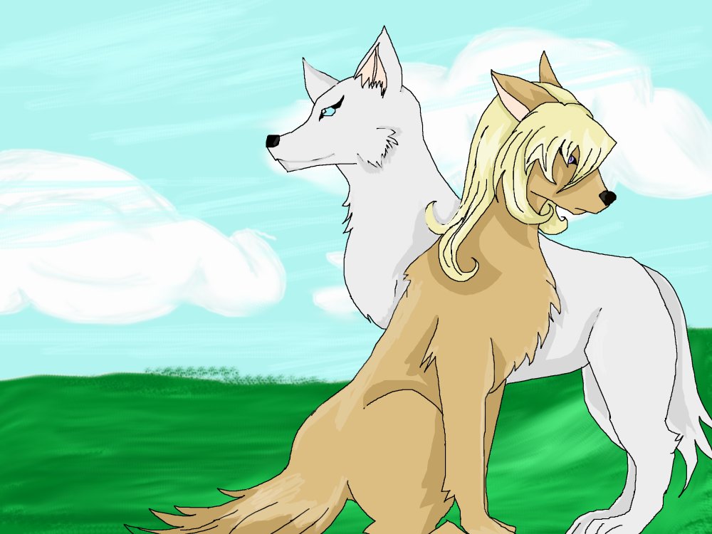 Kentayne and Jani as wolfes(art-trade with TheWolfsgirl90) by TaisyXPegasus