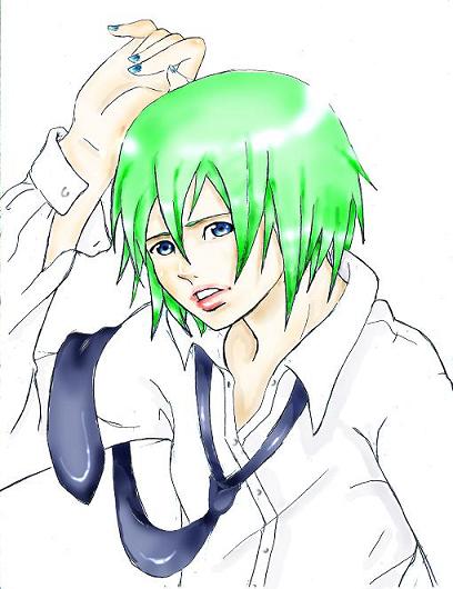 Lil green haired lad by Takahashi2Oki