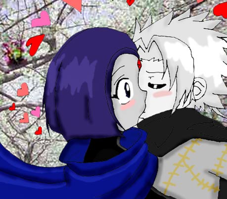 Zane kisses Raven :D by TakeshiAsakura