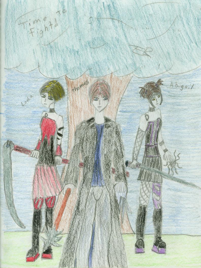 Abigail, Thomas, and Loola. by Talinatera