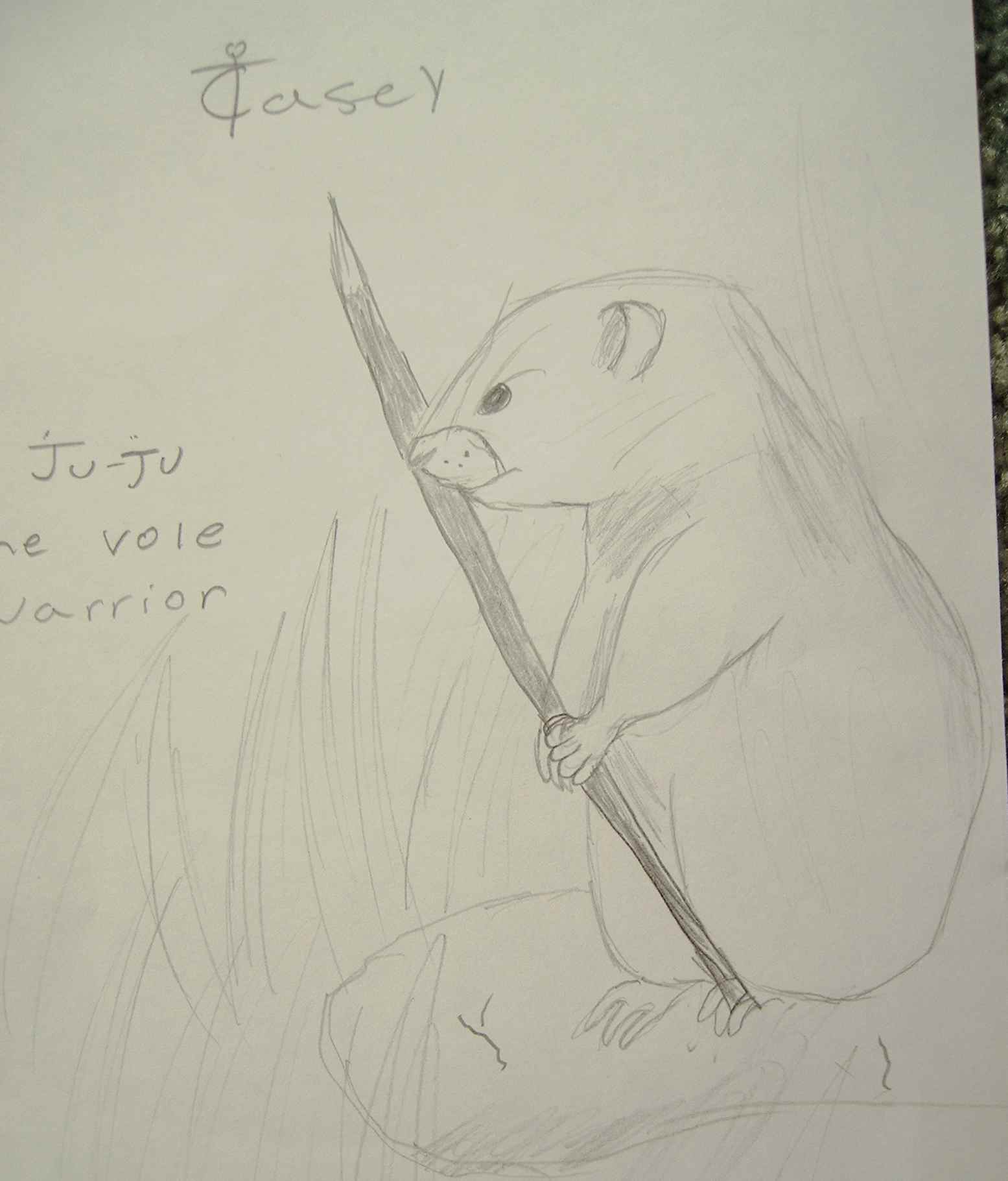 JuJu the Vole warrior by Tane