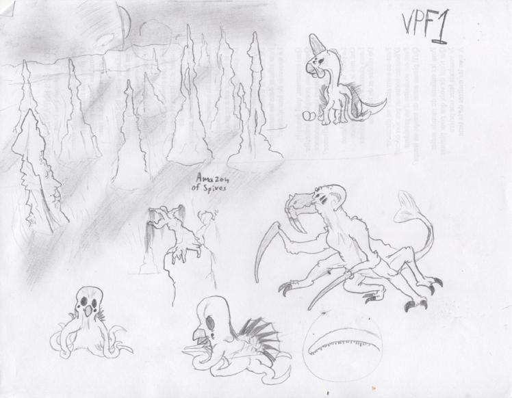 VPF1 Amazon Spires Sketch by TapeJara