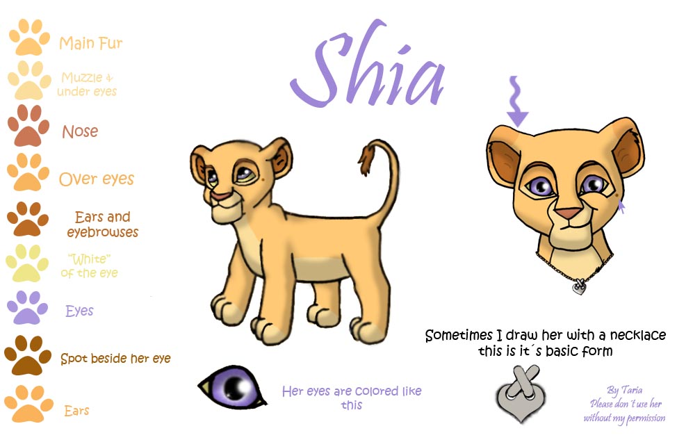 Shia Character Sheet by Taria