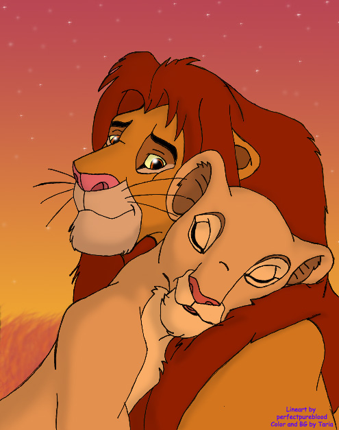 Simba and Nala- collab with  perfectpureblood by Taria