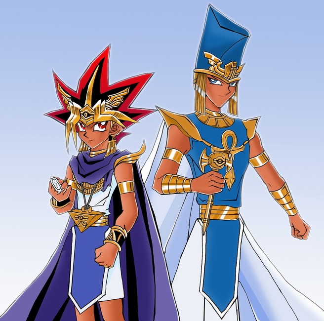 Pharaoh Atem and Priest Seto by Teana