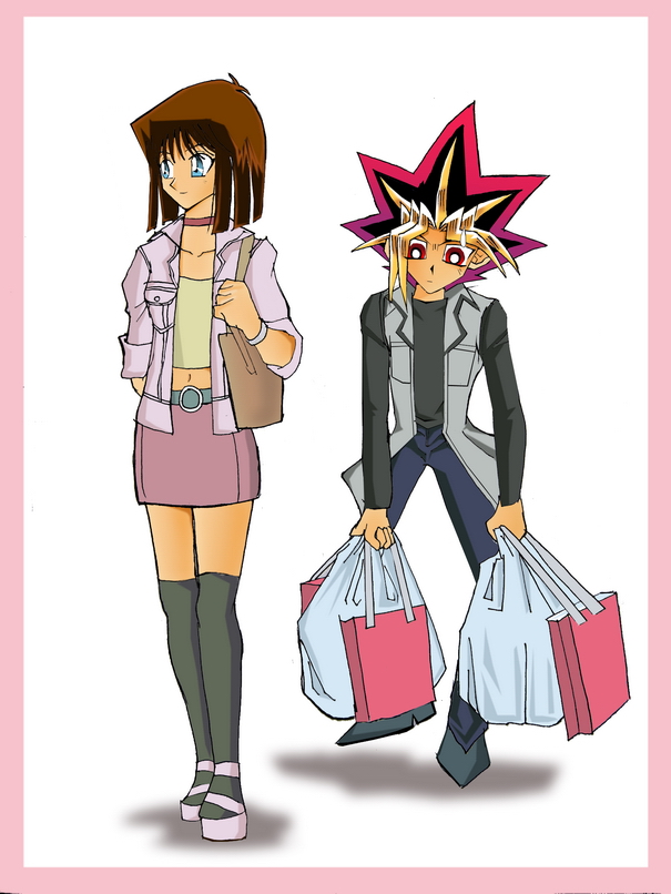 Anzu and Yami go shopping by Teana