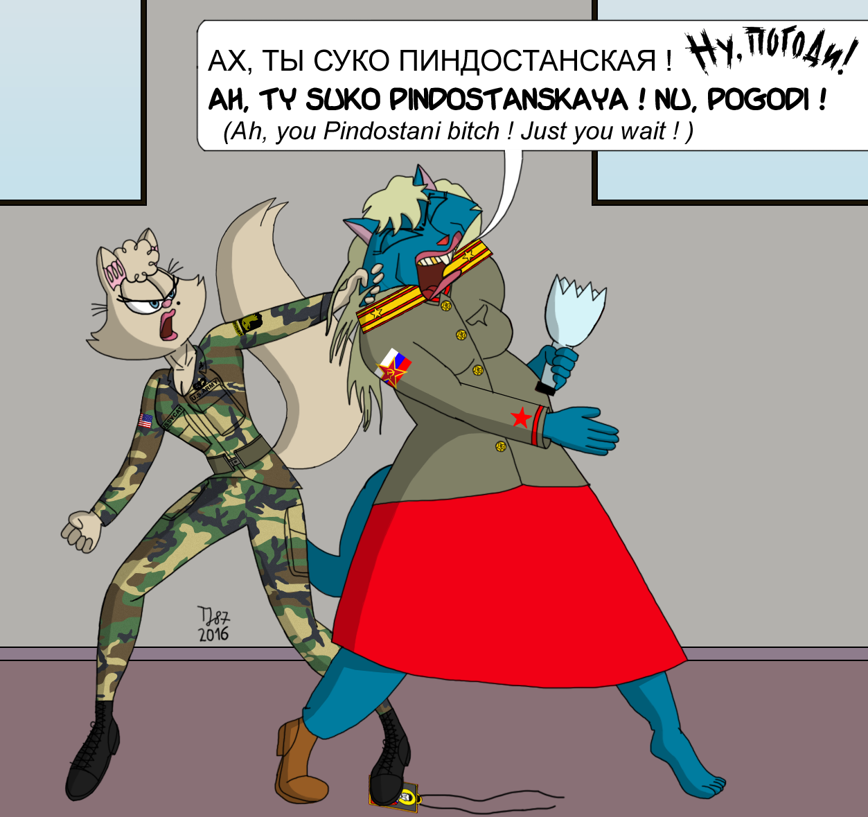 Catfight: Paratrooper against Chekist by TeeJay87
