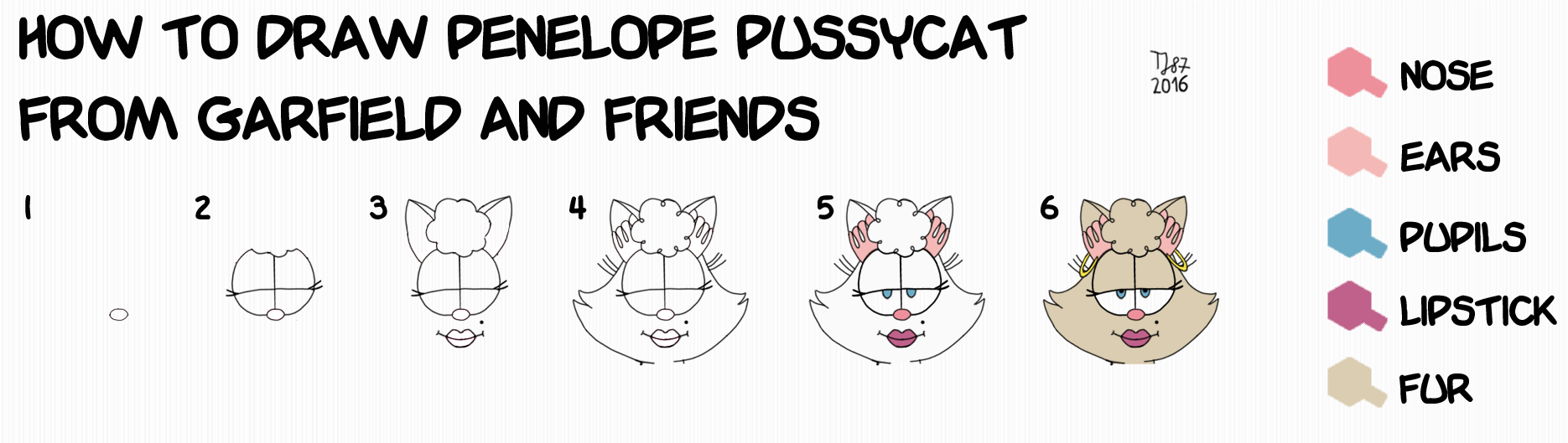 How to Draw Penelope Pussycat (WIP) by TeeJay87