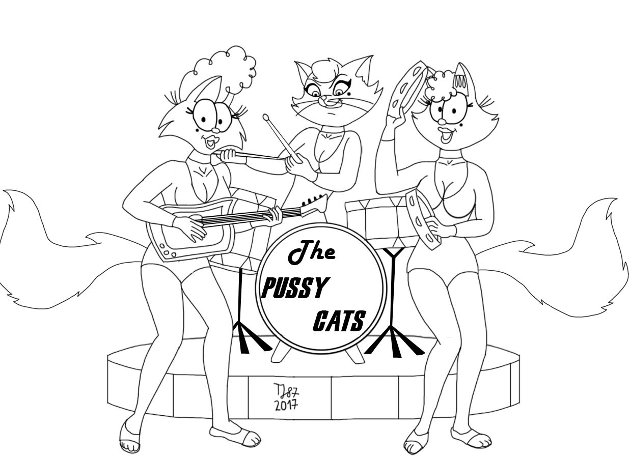 The Pussy Cat Band (raw sketch) by TeeJay87