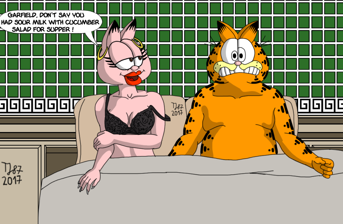 Feline Intimacy 2017:  Garfield and Arlene by TeeJay87