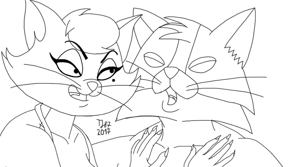 Delilah and Ian 2017 (raw sketch) by TeeJay87